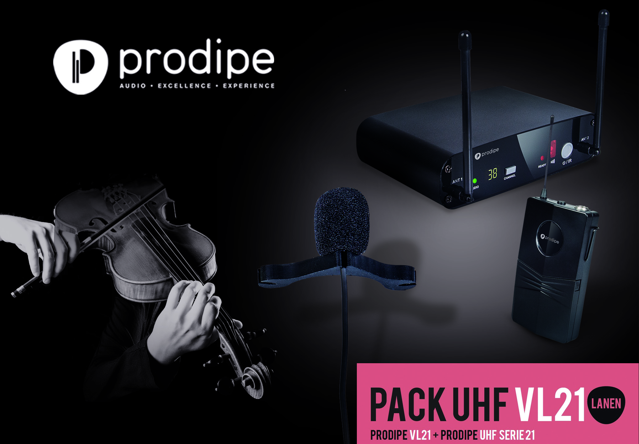 Prodipe Pack Uhf Vl21 Violons & Altos - Micrófono inalámbrico para instrumento - Main picture