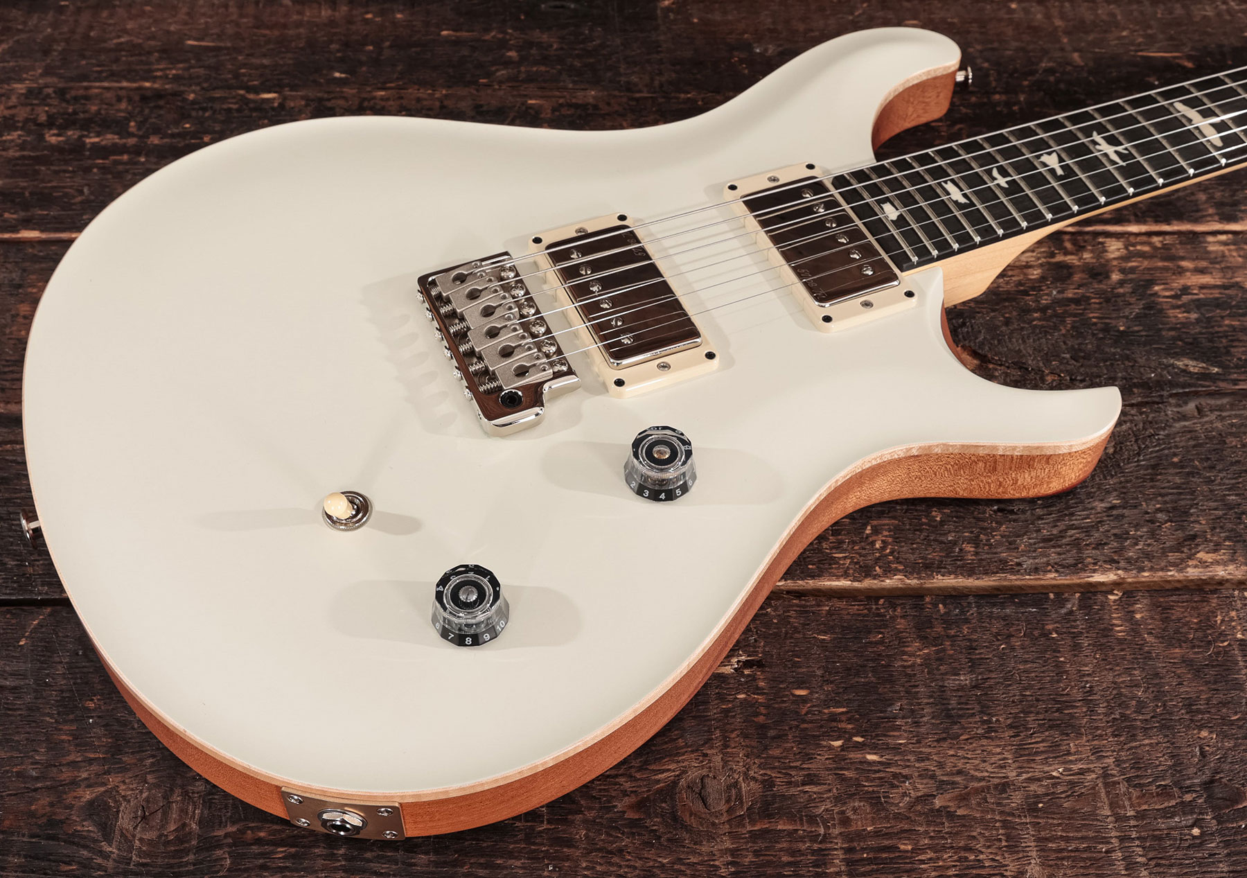 Prs Ce 24 Satin Bolt-on Usa Ltd 2h Trem Rw - Antique White - Guitarra eléctrica de doble corte - Variation 1