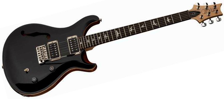 Prs Ce 24 Semi-hollow Bolt-on Usa 2h Trem Rw - Black Top W/ Natural Back - Guitarra eléctrica semi caja - Variation 1