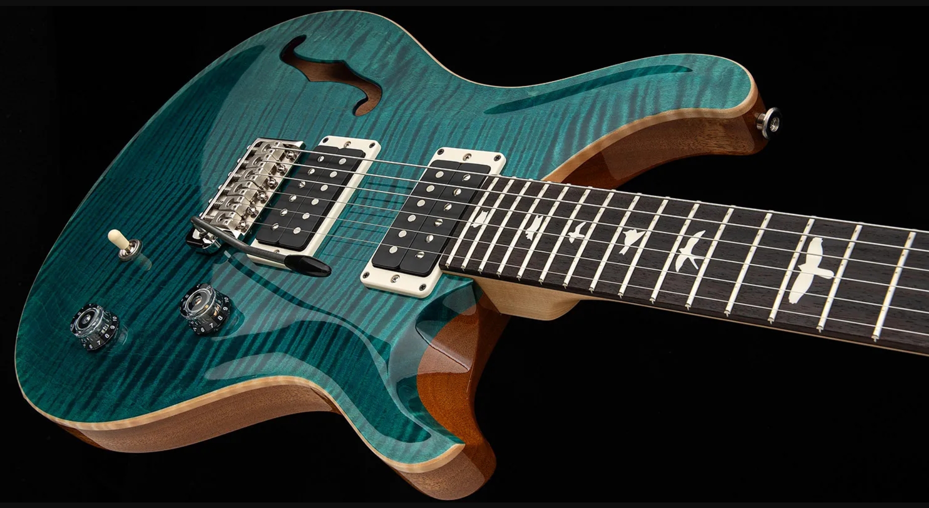 Prs Ce 24 Semi-hollow Bolt-on Usa 2h Trem Rw - Carroll Blue - Guitarra eléctrica semi caja - Variation 3