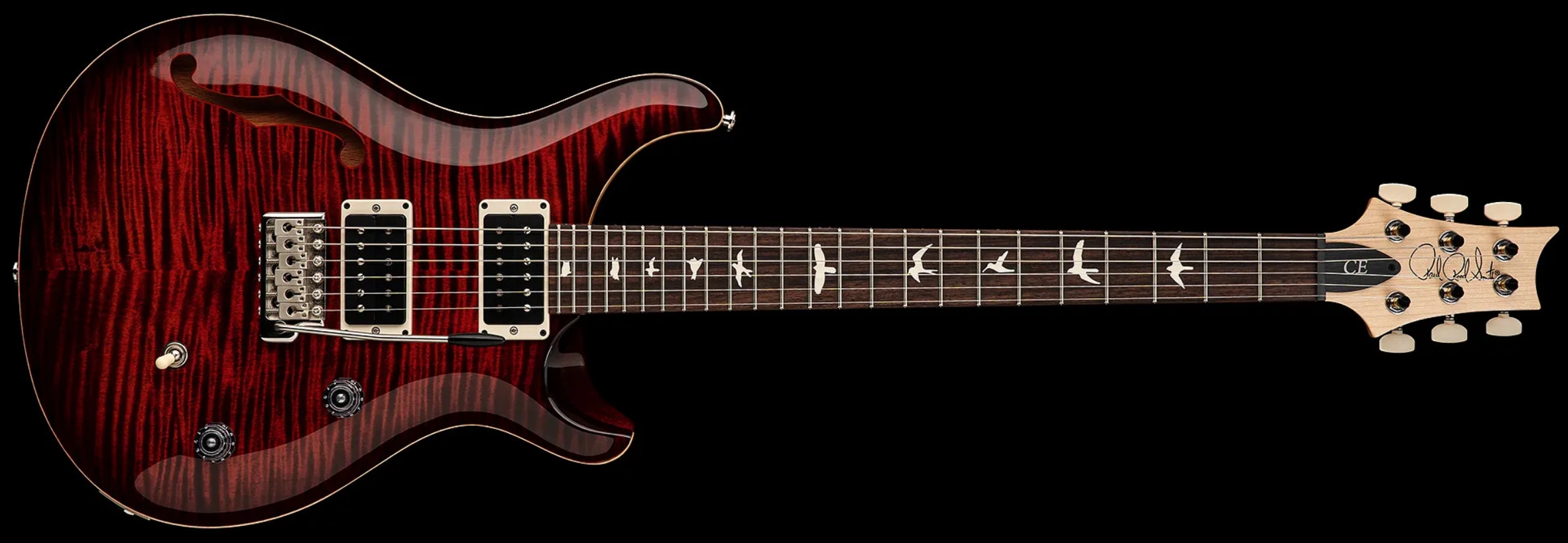 Prs Ce 24 Semi-hollow Bolt-on Usa 2h Trem Rw - Fire Red Burst - Guitarra eléctrica semi caja - Variation 3