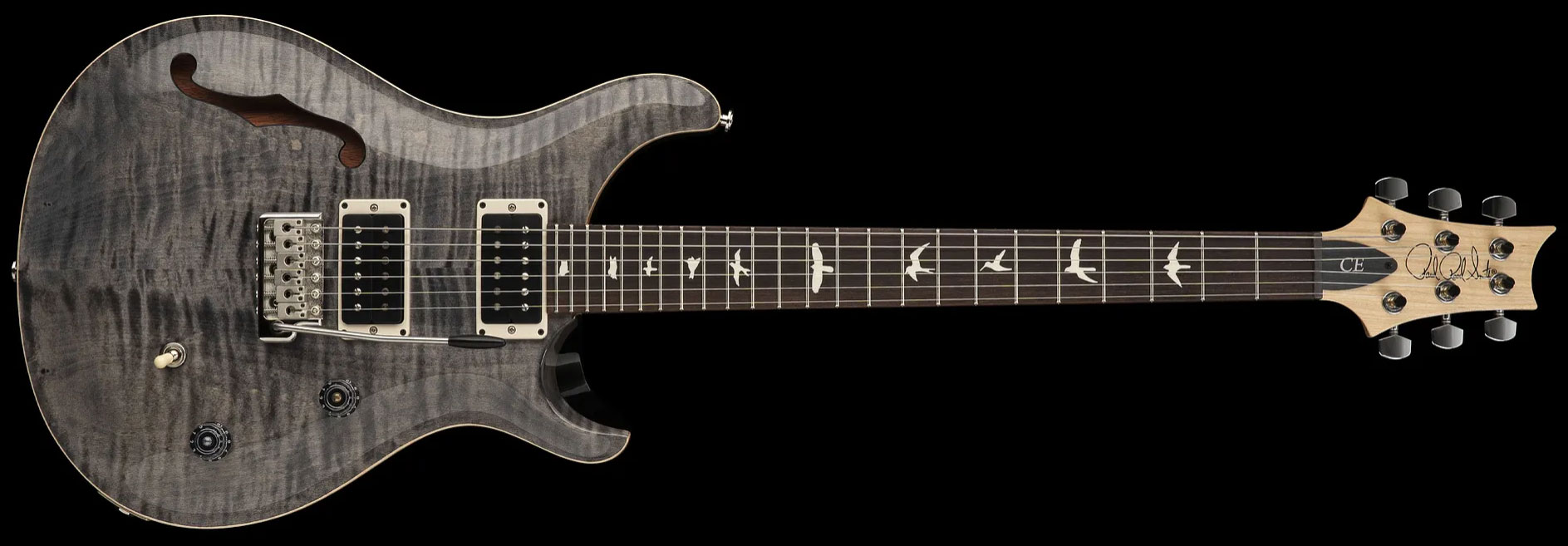 Prs Ce 24 Semi-hollow Bolt-on Usa Hh Trem Rw - Faded Gray Black - Guitarra eléctrica semi caja - Variation 1