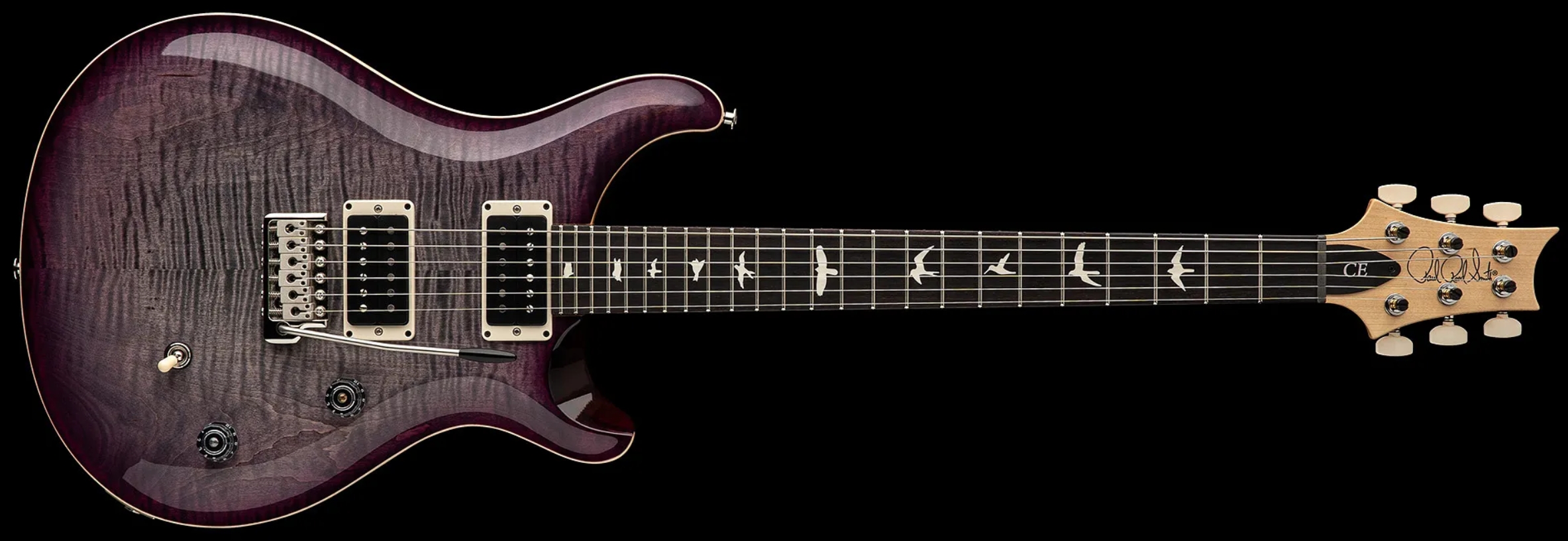 Prs Ce24 Bolt-on Usa 2h 85/15 Trem Rw - Faded Gray Black Purple Burst - Guitarra eléctrica de doble corte - Variation 2