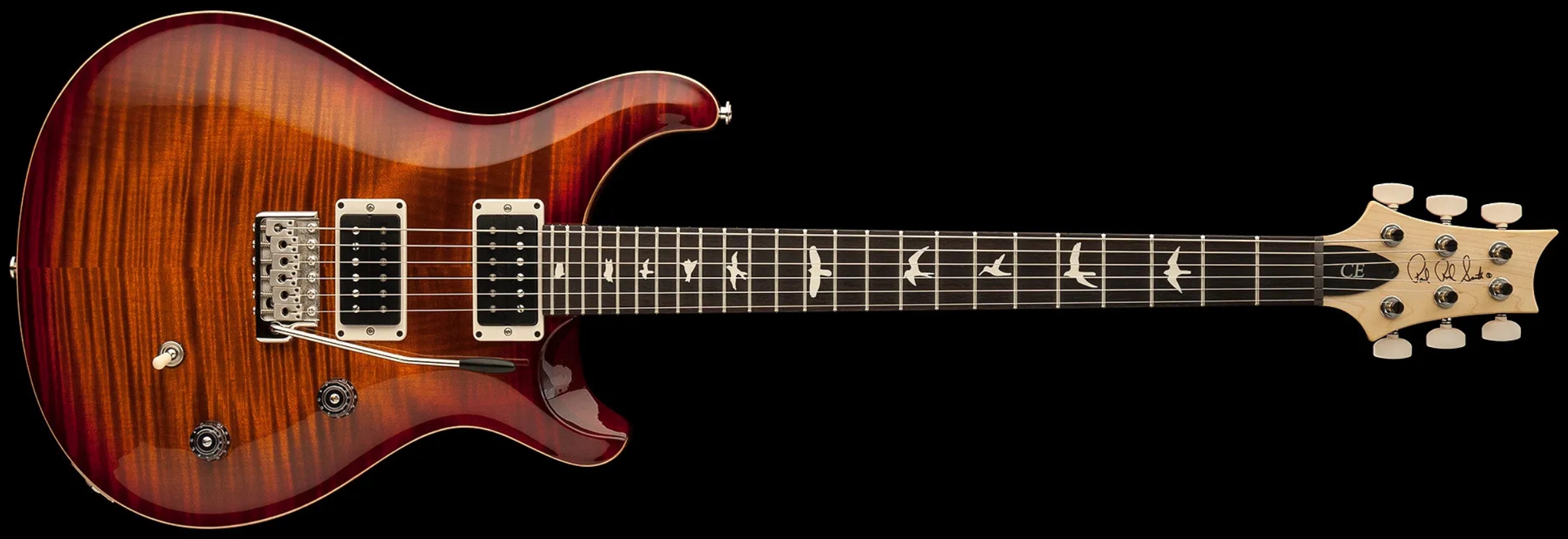 Prs Ce24 Bolt-on Usa 2h 85/15 Trem Rw - Dark Cherry Sunburst - Guitarra eléctrica de doble corte - Variation 2
