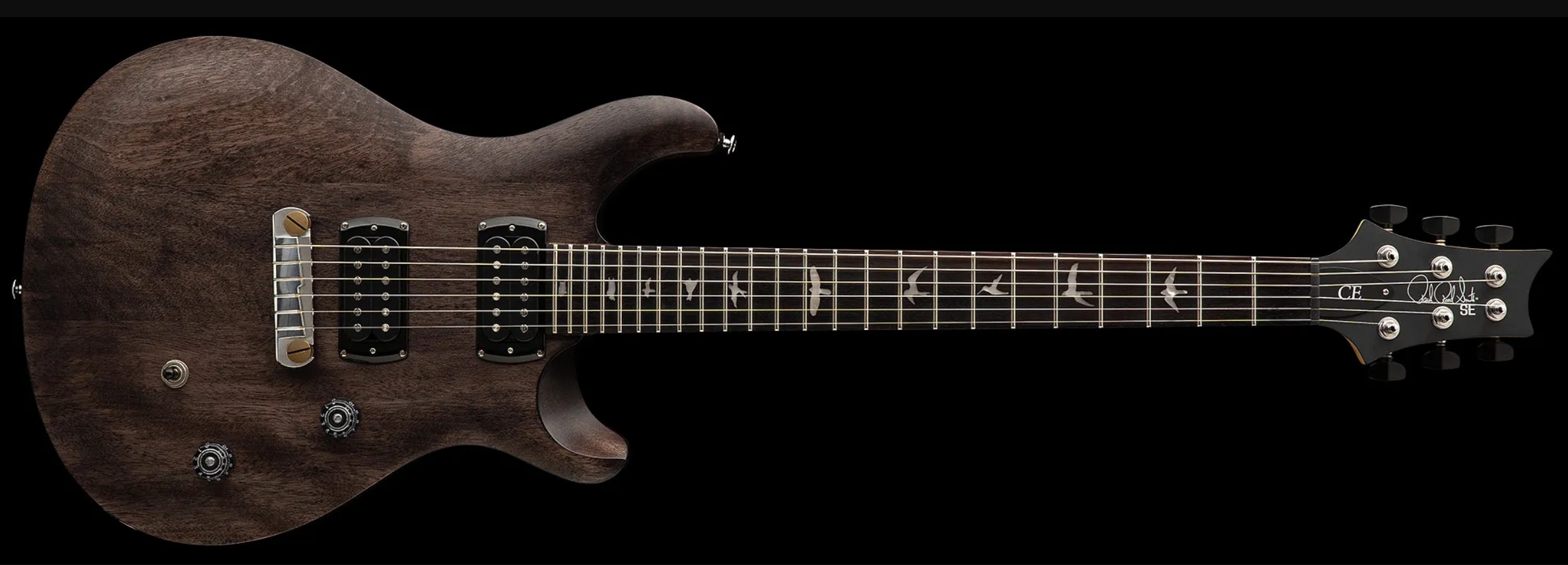 Prs Ce24 Standard Stoptail Satin Se Bolt-on 2h Trem Rw - Charcoal Burst - Guitarra eléctrica de doble corte - Variation 3