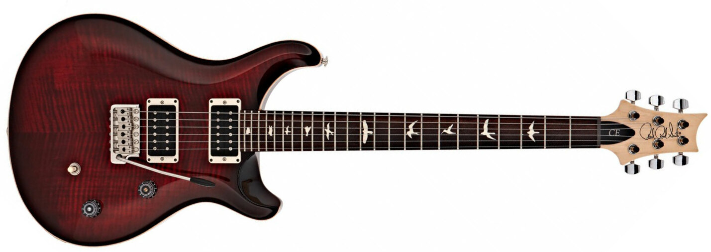 Prs Ce 24 Bolt-on Usa Hh Trem Rw - Fire Red Burst - Guitarra eléctrica de doble corte - Main picture