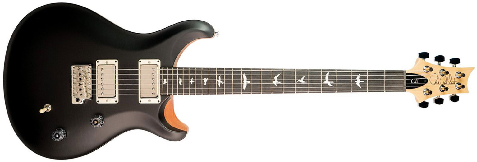 Prs Ce 24 Satin Bolt-on Usa Ltd 2h Trem Rw - Black - Guitarra eléctrica de doble corte - Main picture