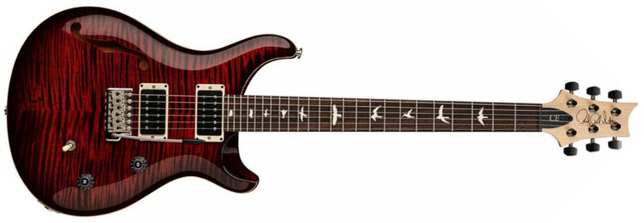 Prs Ce 24 Semi-hollow Bolt-on Usa 2h Trem Rw - Fire Red Burst - Guitarra eléctrica de doble corte - Main picture