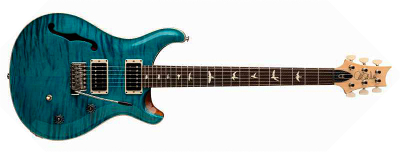 Prs Ce 24 Semi-hollow Bolt-on Usa 2h Trem Rw - Carroll Blue - Guitarra eléctrica semi caja - Main picture
