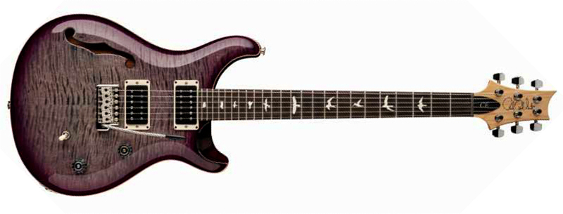 Prs Ce 24 Semi-hollow Bolt-on Usa 2h Trem Rw - Faded Gray Black Purple Burst - Guitarra eléctrica semi caja - Main picture