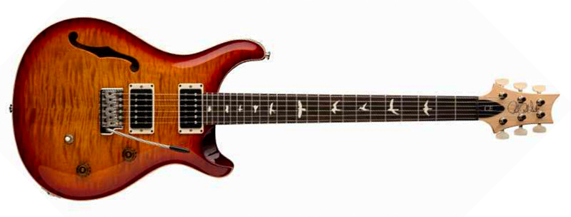 Prs Ce 24 Semi-hollow Bolt-on Usa 2h Trem Rw - Dark Cherry Sunburst - Guitarra eléctrica semi caja - Main picture
