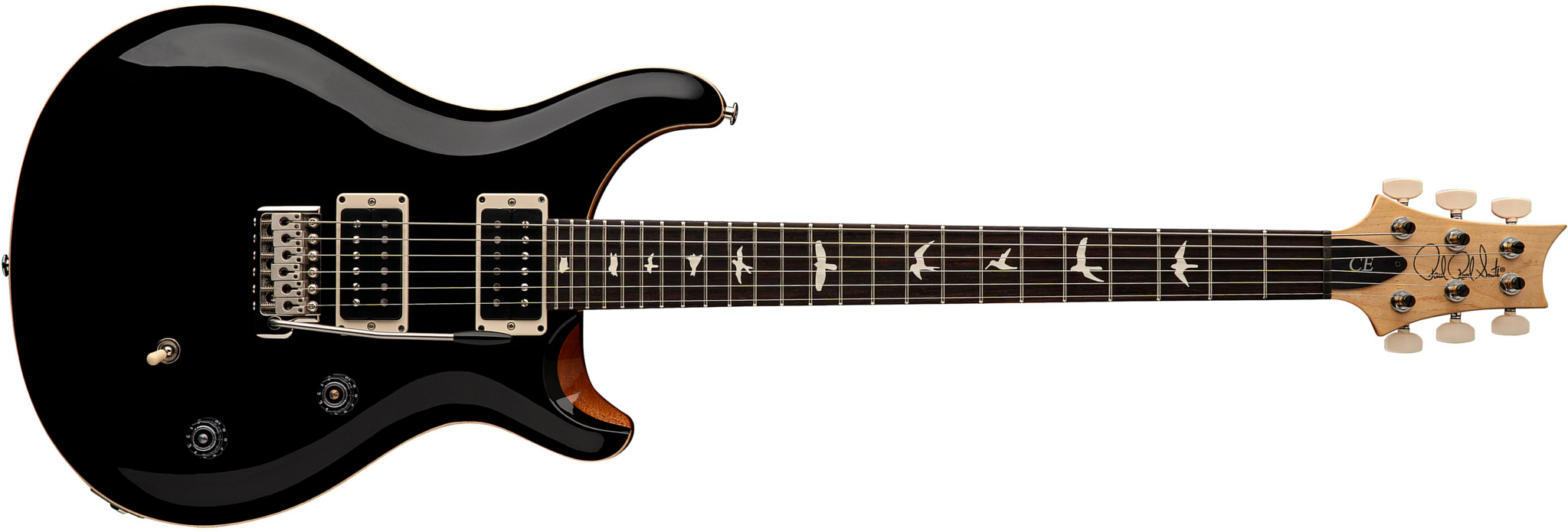 Prs Ce24 Bolt-on Usa 2h 85/15 Trem Rw - Black - Guitarra eléctrica de doble corte - Main picture