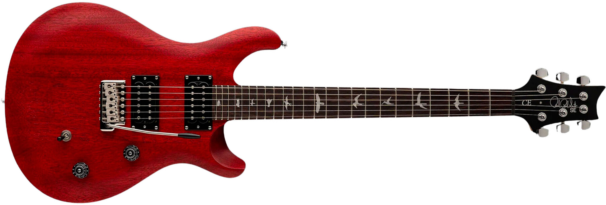 Prs Ce24 Standard Satin Se Bolt-on 2h Trem Rw - Vintage Cherry - Guitarra eléctrica de doble corte - Main picture