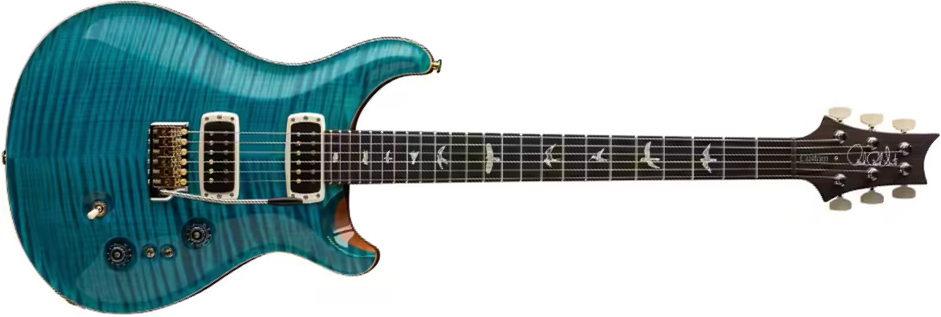 Prs Custom 24-08 10 Top Usa 2h Tci Trem Rw - Carroll Blue - Guitarra eléctrica de doble corte - Main picture