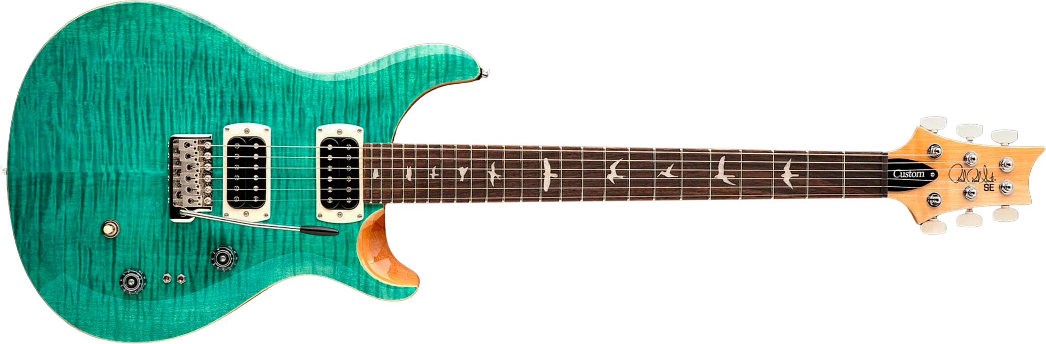 Prs Custom 24-08 Se (wing Tuners) 2h Trem Rw - Turquoise - Guitarra eléctrica de doble corte - Main picture