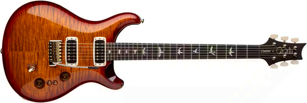 Prs Custom 24-08 Usa 2h Tci Trem Rw - Dark Cherry Sunburst - Guitarra eléctrica de doble corte - Main picture