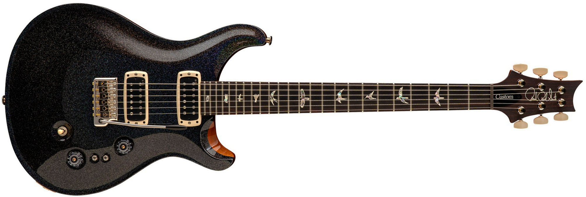Prs Custom 24-08 Usa 2h Tci Trem Rw - Black Rainbow Holoflake - Guitarra eléctrica de doble corte - Main picture