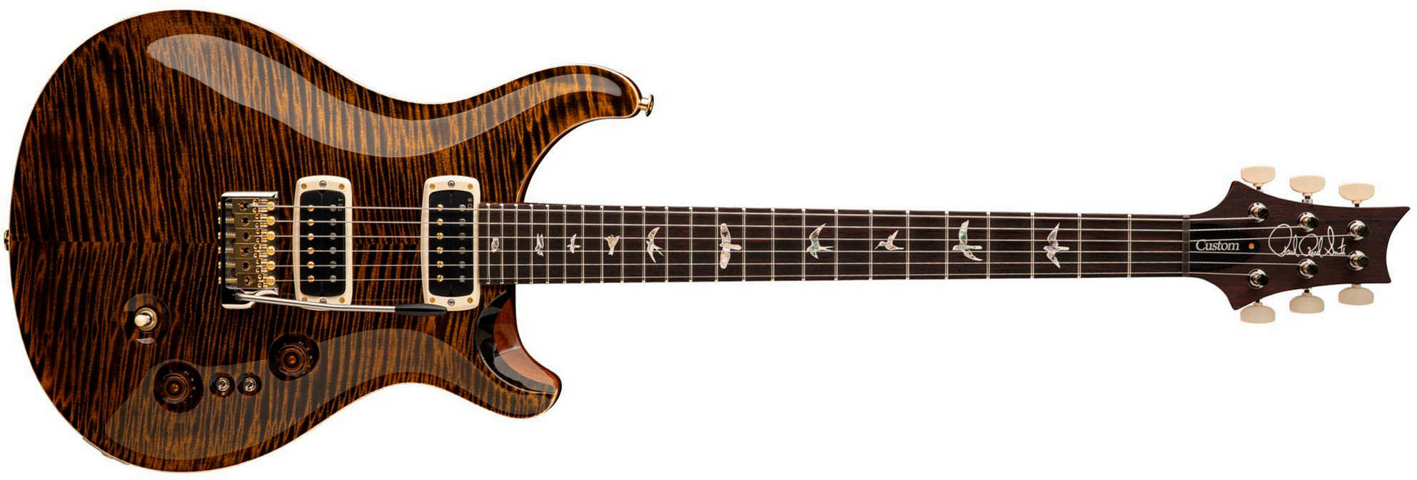 Prs Custom 24-08 Usa 2h Tci Trem Rw - Tiger Eye - Guitarra eléctrica de doble corte - Main picture