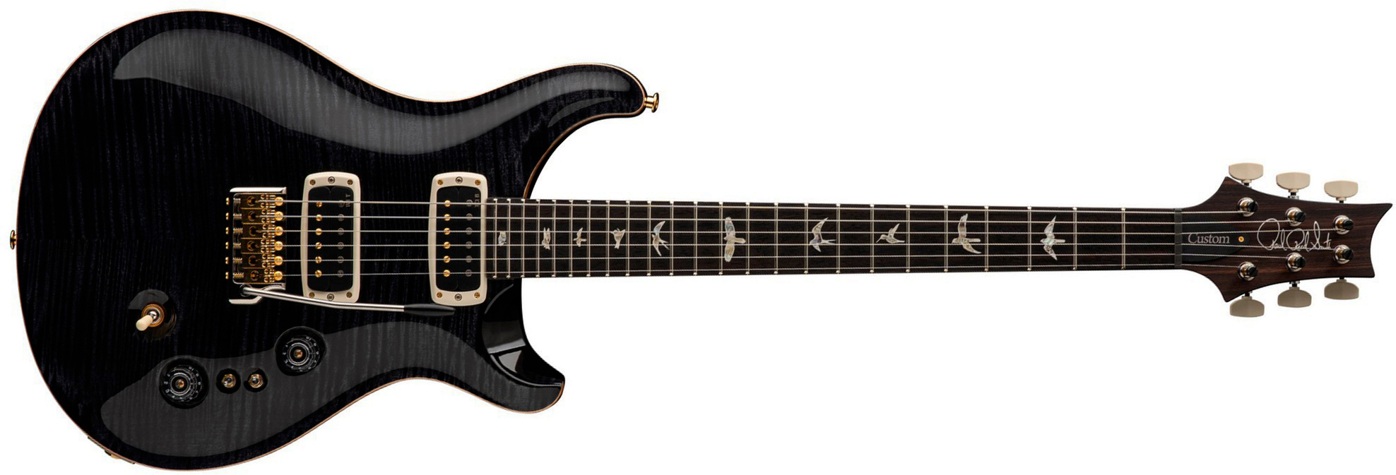 Prs Custom 24-08 Usa 2h Tci Trem Rw - Gray Black - Guitarra eléctrica de doble corte - Main picture
