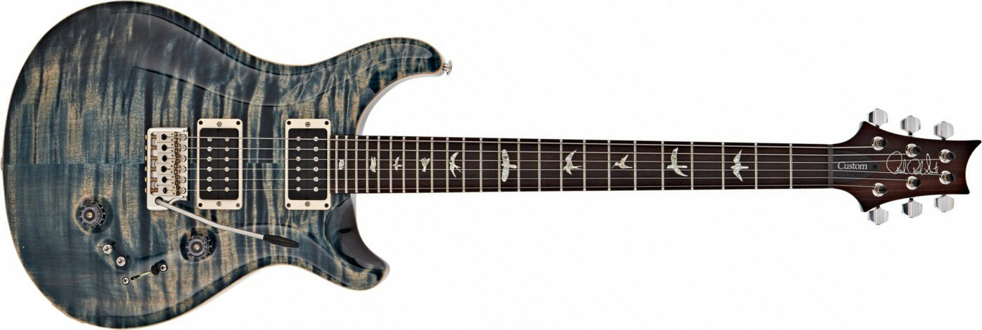 Prs Custom 24-08 Usa 2h Trem Rw - Faded Whale Blue - Guitarra eléctrica de doble corte - Main picture