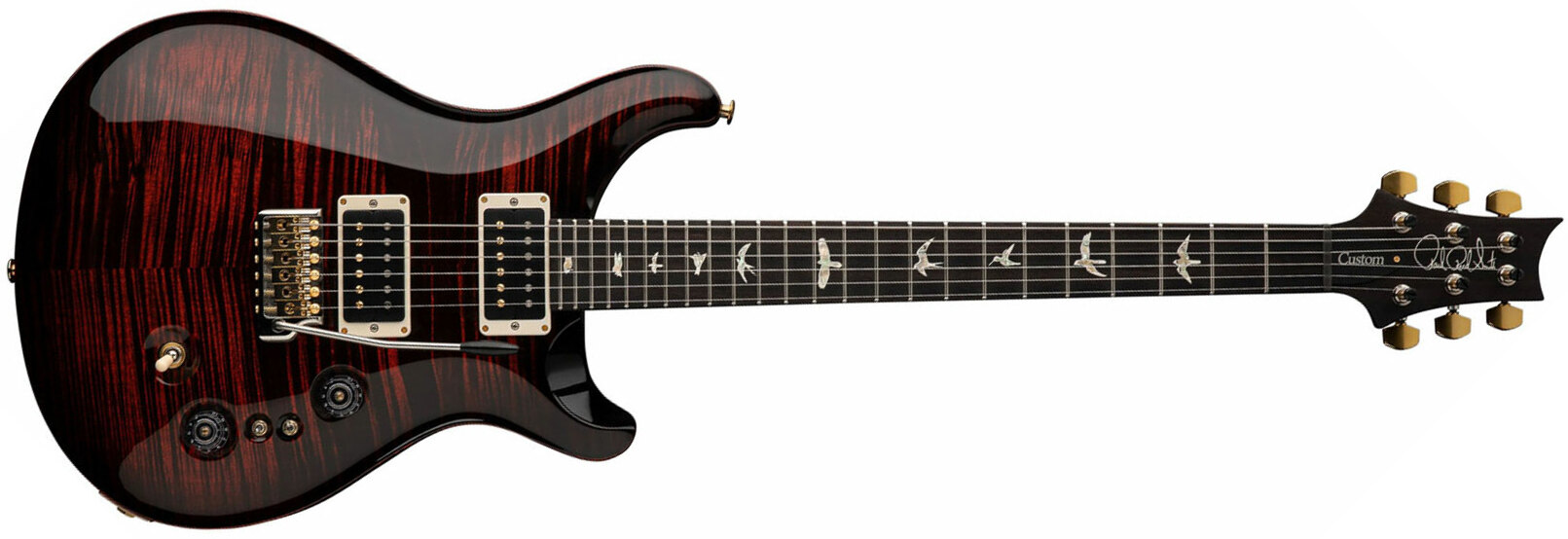 Prs Custom 24-08 Usa 2h Trem Rw - Fire Smokeburst - Guitarra eléctrica de doble corte - Main picture