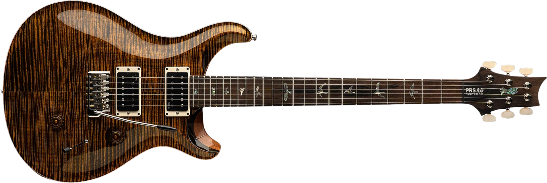 Prs Custom 24 40th Ann. Ltd Usa 2h Dmo Trem Rw - Tiger Eye - Guitarra eléctrica de doble corte - Main picture