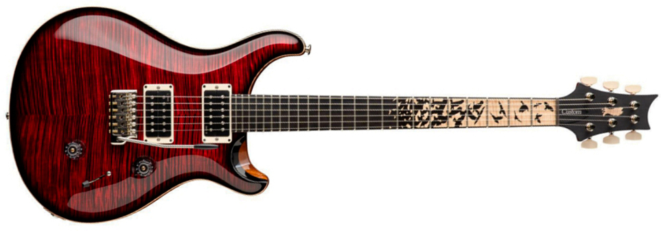 Prs Custom 24 Birds Of A Feather Usa Ltd 2h Trem Eb/mn - Blood Red - Guitarra eléctrica de doble corte - Main picture