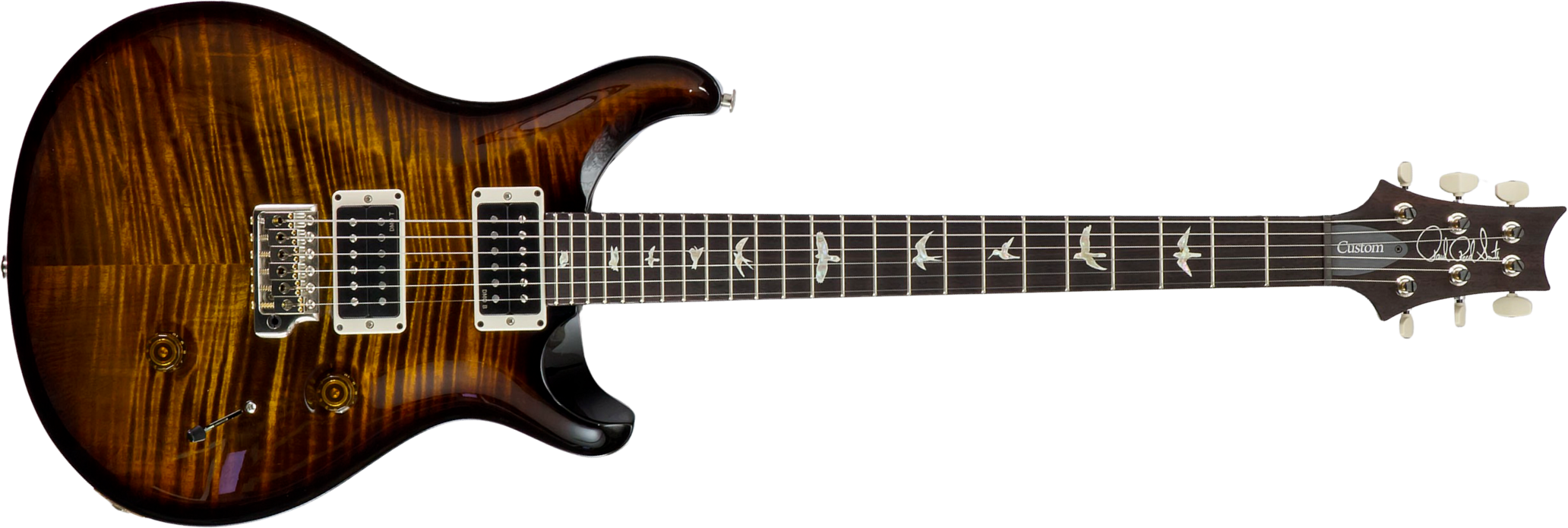 Prs Custom 24 Hand-signed Usa 2h Trem Rw #0400035 - Black Gold Wraparound Burst - Guitarra eléctrica de doble corte - Main picture