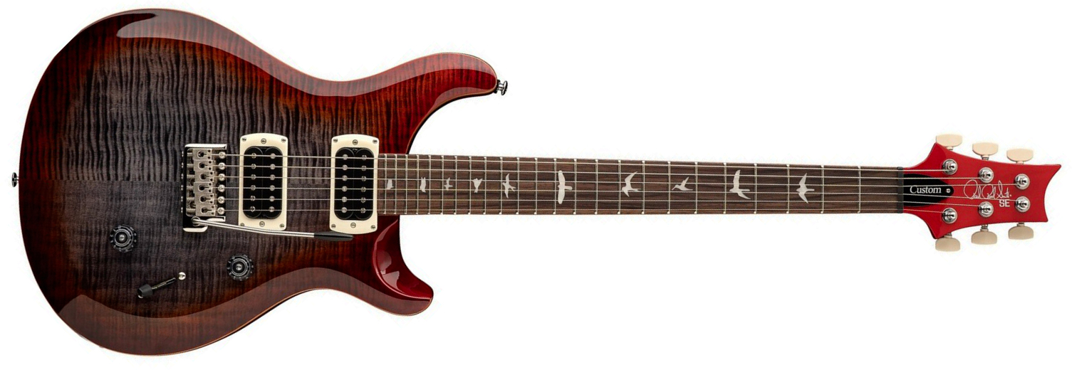 Prs Custom 24 Se (wing Tuners) 2h Trem Rw - Charcoal Cherry Burst - Guitarra eléctrica de doble corte - Main picture