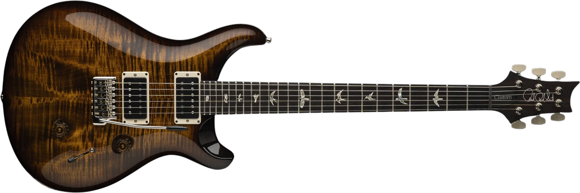 Prs Custom 24 Usa 2h 85/15 Trem Rw - Black Gold Wraparound Burst - Guitarra eléctrica de doble corte - Main picture