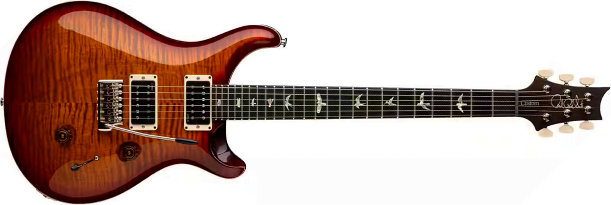 Prs Custom 24 Usa 2h Dmo Trem Rw - Dark Cherry Sunburst - Guitarra eléctrica de doble corte - Main picture