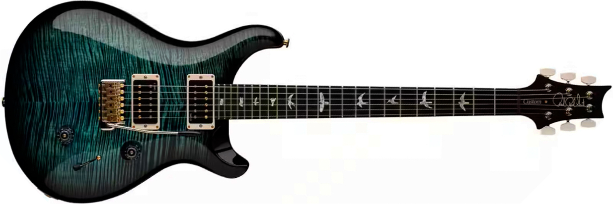 Prs Custom 24 Usa 2h Dmo Trem Rw - Cobalt Smokeburst - Guitarra eléctrica de doble corte - Main picture