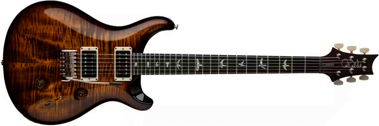 Prs Custom 24 Usa 2h Dmo Trem Rw - Black Gold Wraparound Burst - Guitarra eléctrica de doble corte - Main picture