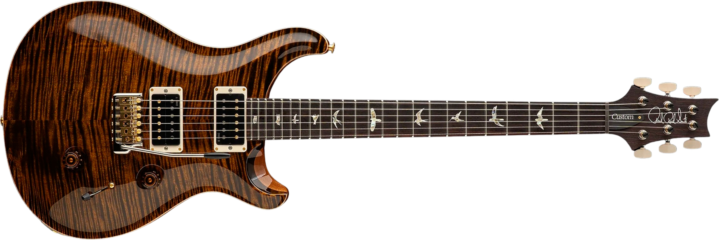 Prs Custom 24 Usa 2h Dmo Trem Rw - Tiger Eye - Guitarra eléctrica de doble corte - Main picture
