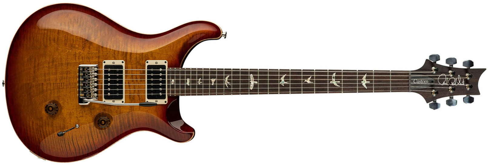 Prs Custom 24 Usa 2h Trem Rw - Dark Cherry Sunburst - Guitarra eléctrica de doble corte - Main picture