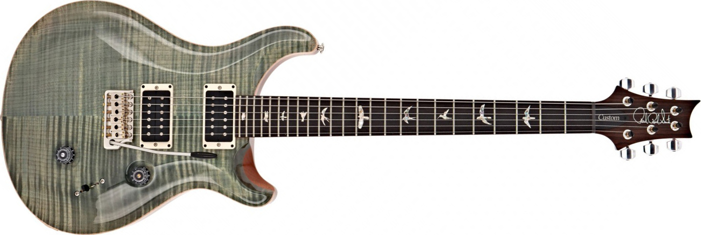 Prs Custom 24 Usa Hh Trem Rw - Trampas Green - Guitarra eléctrica de doble corte - Main picture