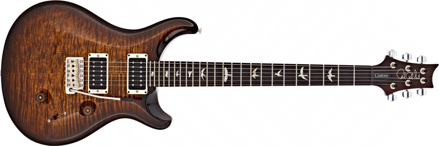 Prs Custom 24 Usa Hh Trem Rw - Black Gold Burst - Guitarra eléctrica de doble corte - Main picture