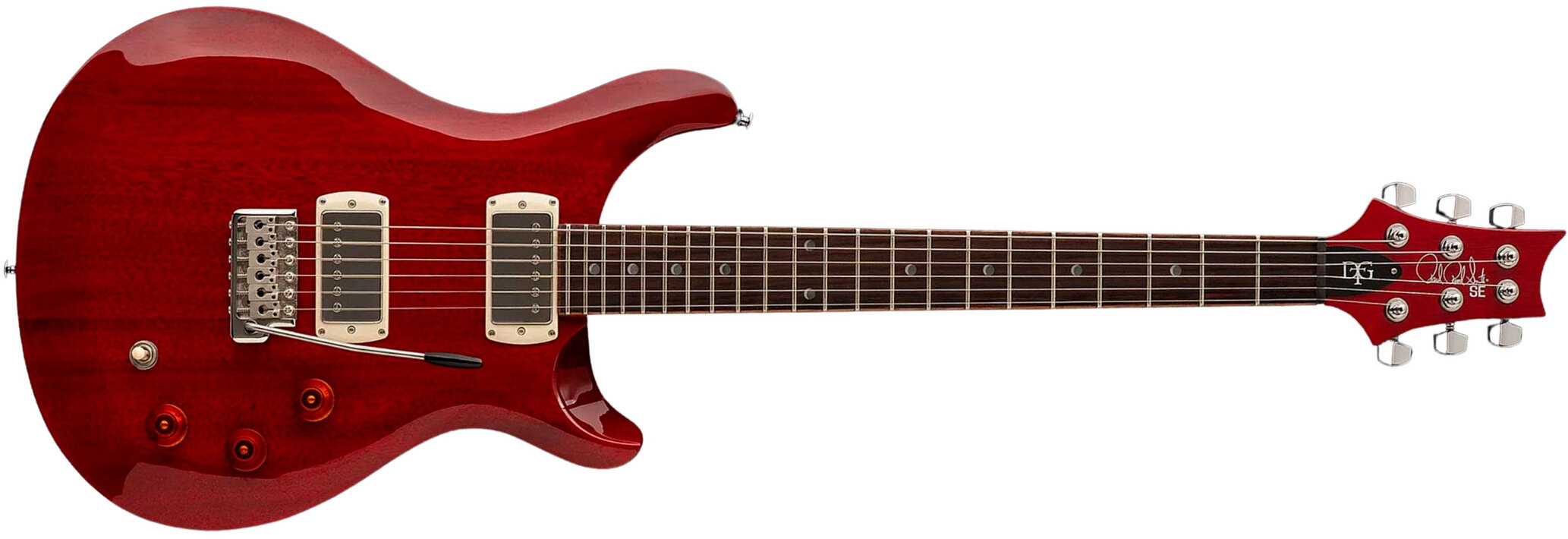 Prs David Grissom Dgt Se Signature 2h Trem Rw - Vintage Cherry - Guitarra eléctrica de doble corte - Main picture