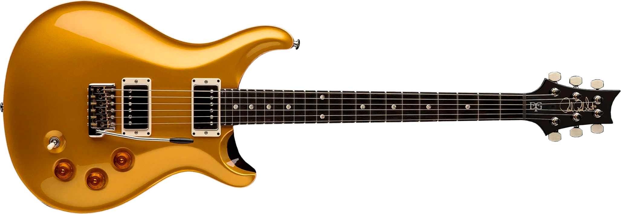 Prs David Grissom Dgt Usa Signature 2h Trem Rw - Gold Top Moon Inlays - Guitarra eléctrica de doble corte - Main picture