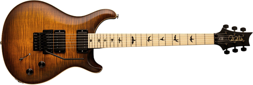Prs Dustie Waring Dw Ce 24 Floyd Bolt-on Usa Signature 2h Fr Mn - Burnt Amber Smokeburst - Guitarra eléctrica de doble corte - Main picture