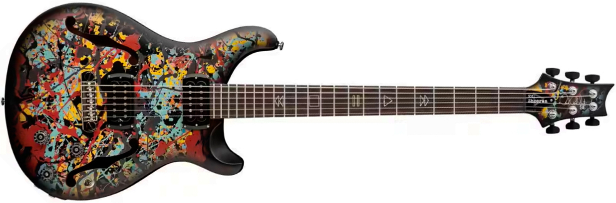 Prs Ed Sheeran Hollowbody I Piezo Baritone Se Signature 2h Ht Rw - Cosmic Splash - Guitarra eléctrica barítono - Main picture