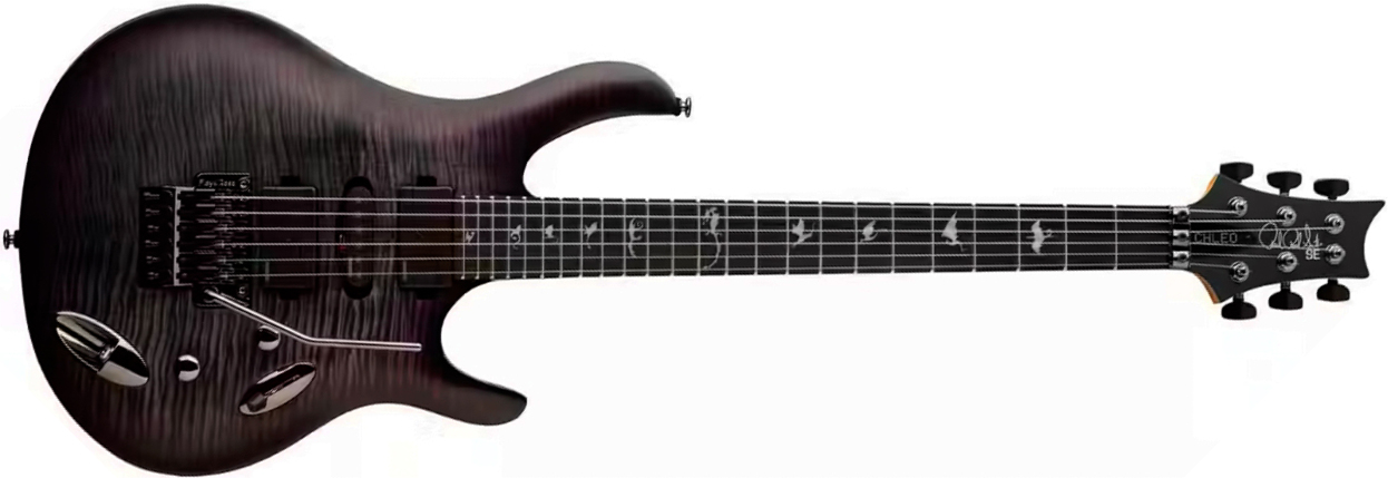 Prs Herman Li Chleo Se Signature Hsh Fishman Fluence Fr Eb - Charcoal Purple Burst - Guitarra electrica metalica - Main picture