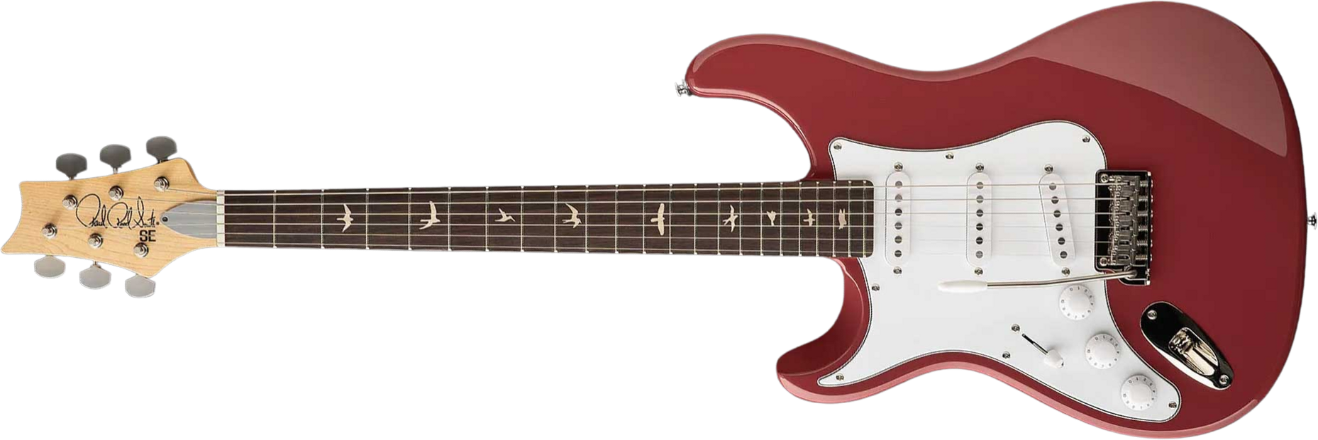 Prs John Mayer Silver Sky Rosewood Lh Se Signature Gaucher 3s Trem Rw - Derby Red - Guitarra eléctrica con forma de str. - Main picture