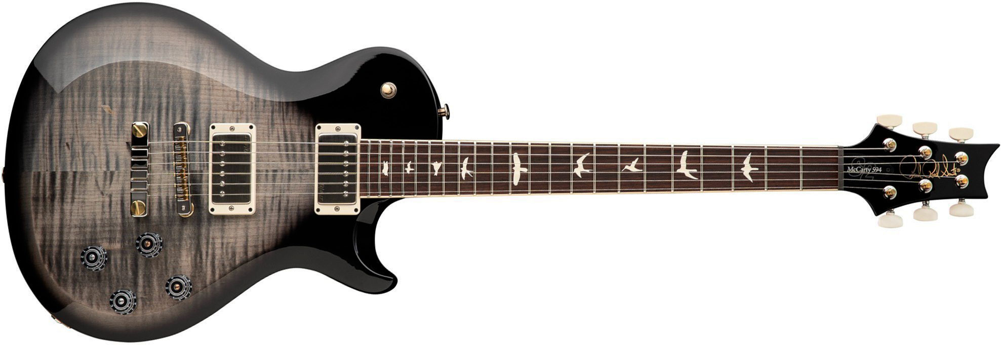 Prs Mccarty 594 Singlecut S2 Usa 2h 58/15lt Ht Rw - Faded Gray Black Burst - Guitarra eléctrica de corte único. - Main picture