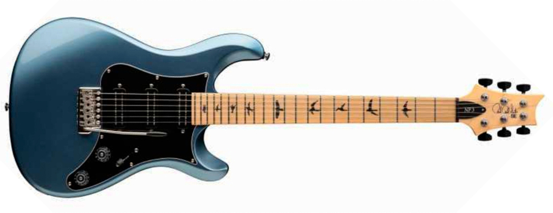 Prs Nf3 Maple Se Bolt-on 3mh Trem Mn - Ice Blue Metallic - Guitarra eléctrica de doble corte - Main picture