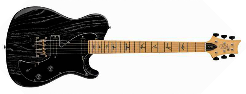 Prs Nf53 Se 2mh Ht Mn - Black Doghair - Guitarra eléctrica con forma de tel - Main picture