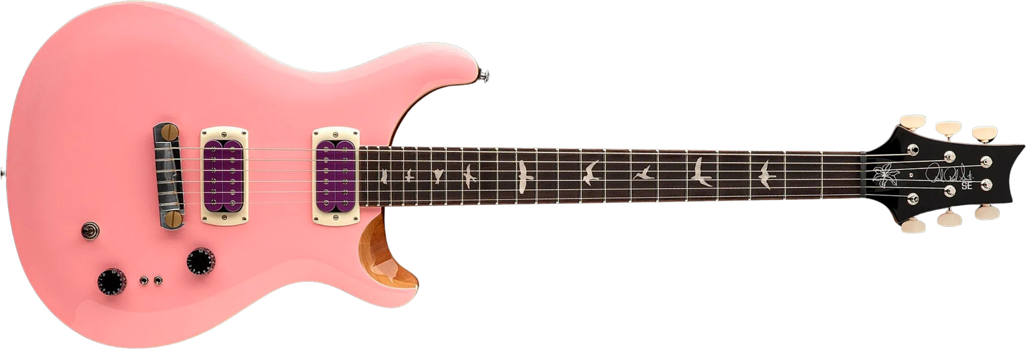 Prs Rock Lady Custom 24-08 Se Ltd 2h Ht Rw - Pearl Pink - Guitarra eléctrica de doble corte - Main picture