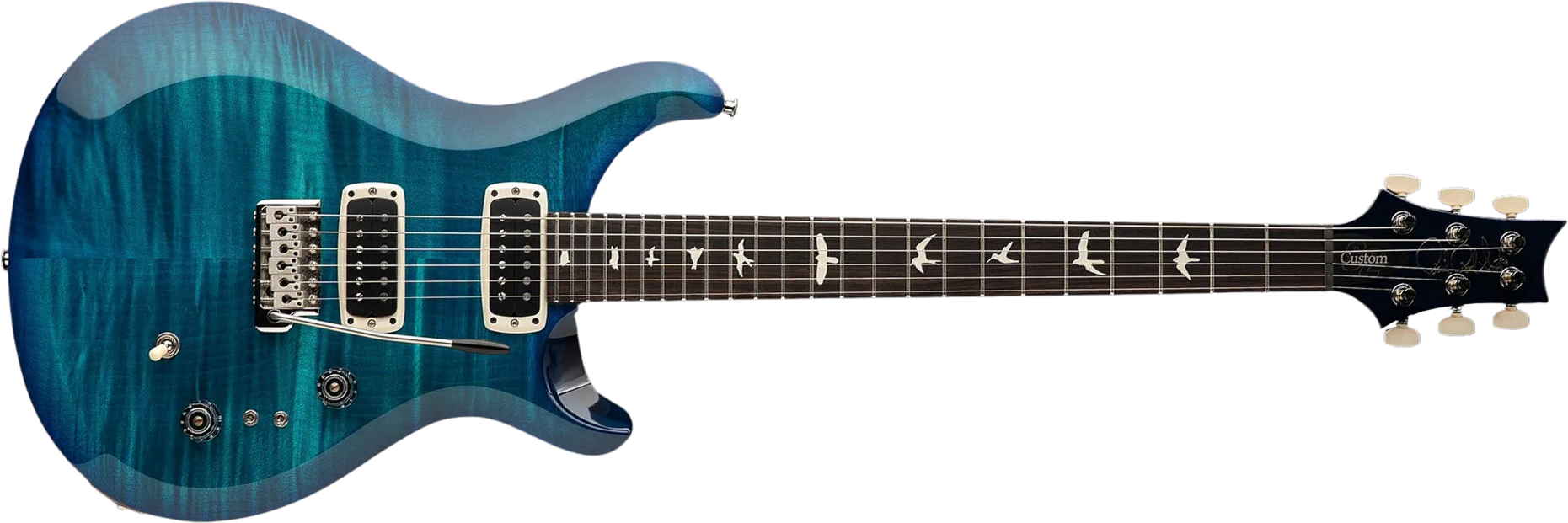 Prs S2 Custom 24-08 Usa 2h Tci Trem Rw - Lake Blue - Guitarra eléctrica de doble corte - Main picture