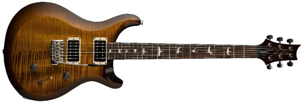 Prs S2 Custom 24 Usa 2h Trem Rw - Black Amber - Guitarra eléctrica de doble corte - Main picture