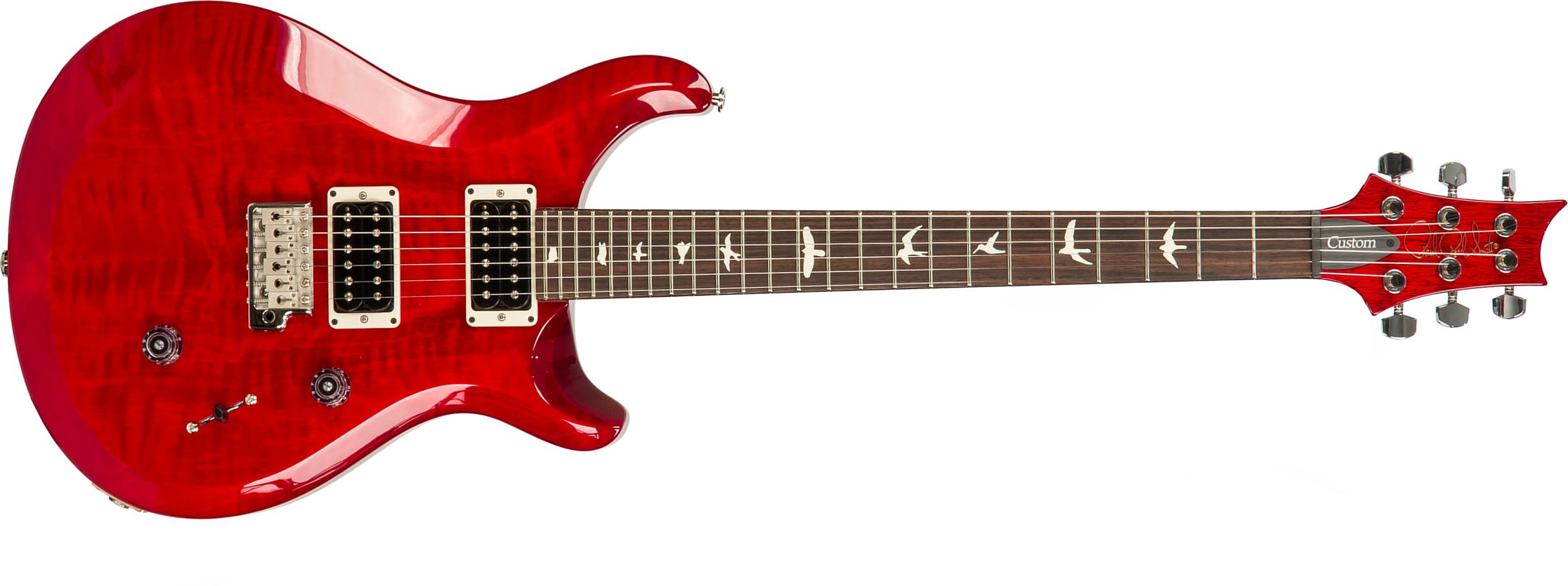 Prs S2 Custom 24 Usa Hh Trem Rw - Scarlet Red - Guitarra eléctrica de doble corte - Main picture